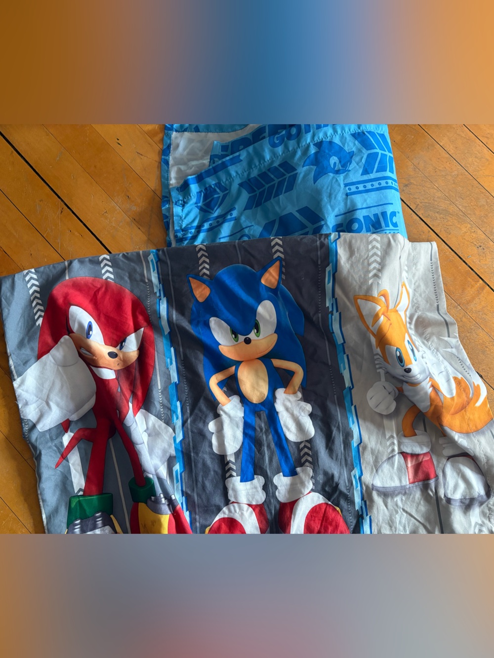 Sonic the Hedgehog Character sheet and pillowcase